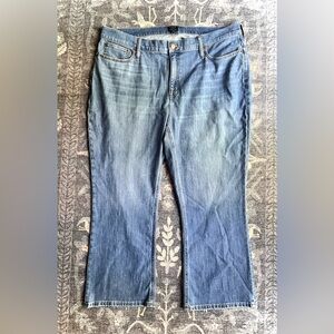 J. Crew Mid-Rise Flare Crop Jeans medium light wash